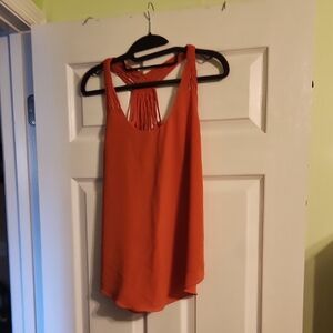 Orange Sleeveless Women's Top Size Medium